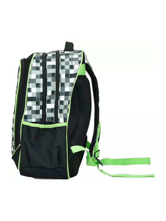 Gim Elementary School Backpack Oval Minecraft Grey Stone 316-01031