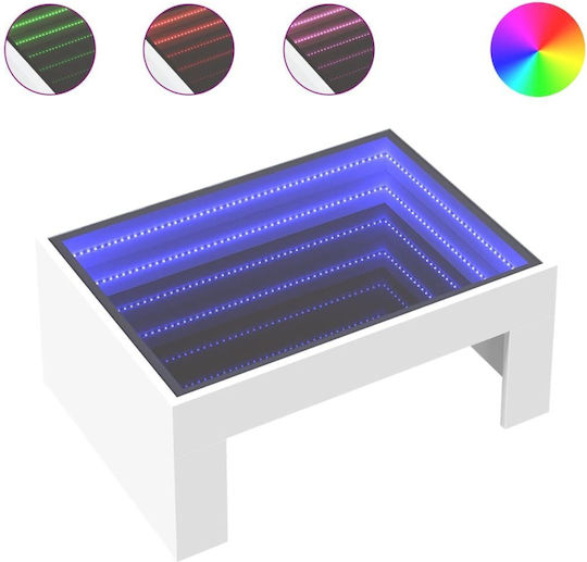 Infinity LED Coffee Table White 70x50x30 cm 847609 White Infinity LED Coffee Table White 70x50x30 cm 847609 White