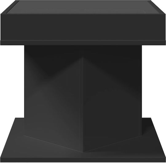 LED Couchtisch Schwarz 50x50x45 cm Holzwerkstoff 847561 Schwarz