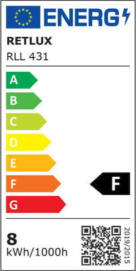Retlux Λάμπα LED 8W για Ντουί E14 και Σχήμα C37 Ψυχρό Λευκό 720lm