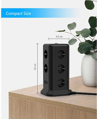 Tessan Power Strip Black