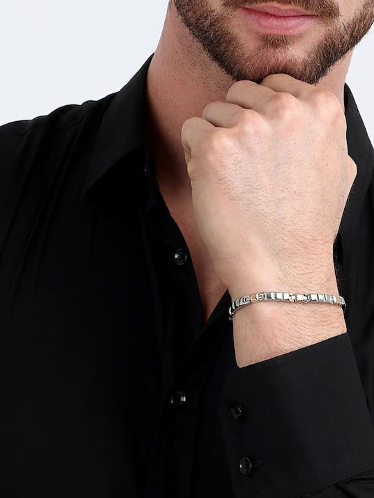 Morellato Motown Men's Bracelet Made of Stainless Steel Gold Plated 21cm