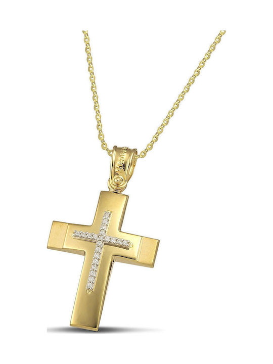 Themelidis Jewels Γυναικείος Χρυσός Σταυρός 14Κ χωρίς Αλυσίδα