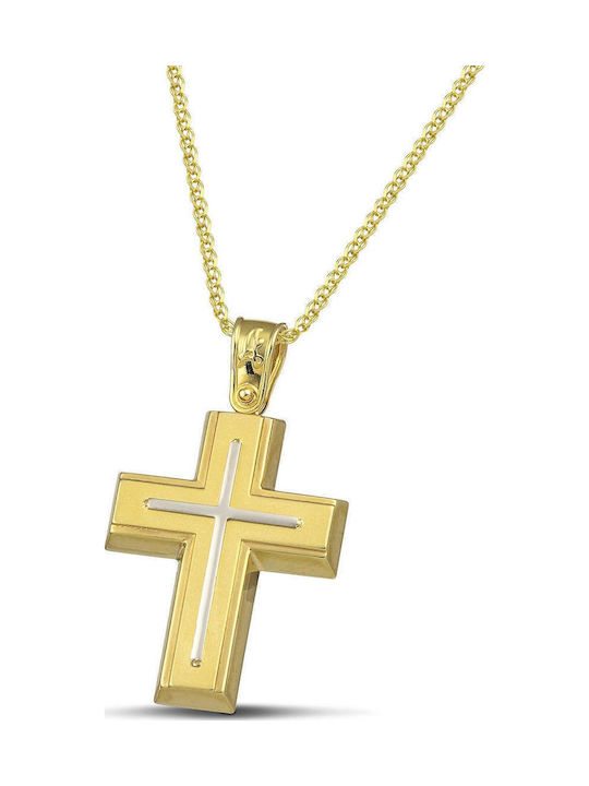 Themelidis Jewels Damen Gold Kreuz 14K Ohne Kette