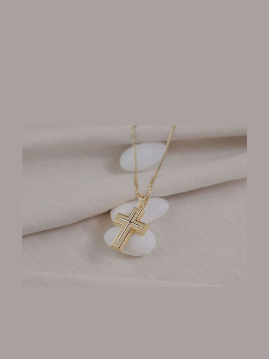 Themelidis Jewels Damen Gold Kreuz 14K Ohne Kette