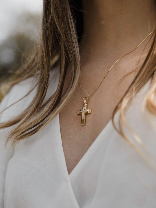 Themelidis Jewels Γυναικείος Χρυσός Σταυρός 14Κ χωρίς Αλυσίδα