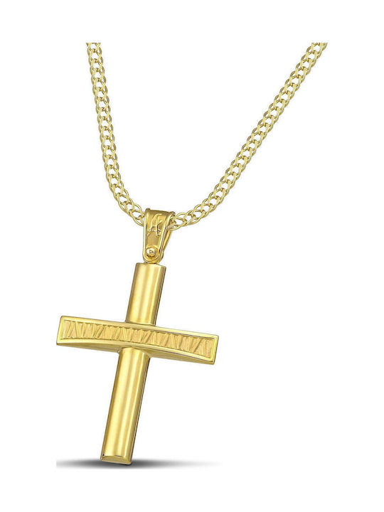 Themelidis Jewels Femeiesc Aur Cruce 14K cu Lanț