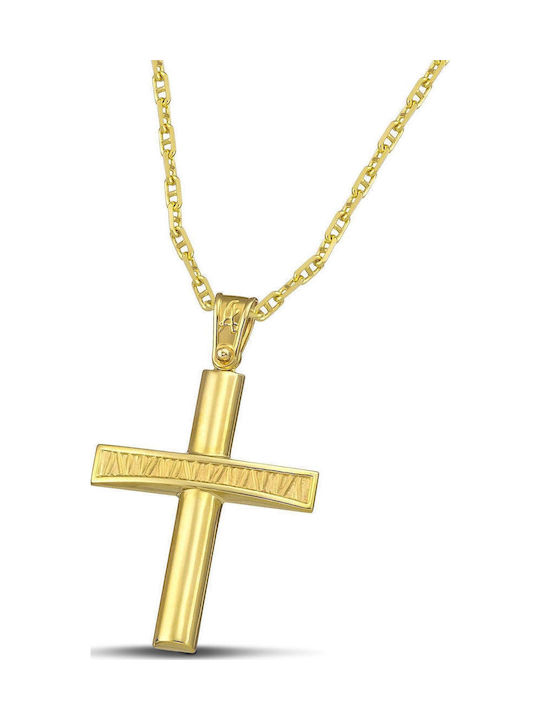 Themelidis Jewels Femeiesc Aur Cruce 14K cu Lanț