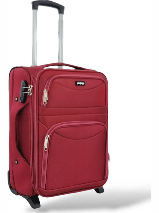 Βαλίτσα Καμπίνας Ύφασμα Επέκταση 53x36x20 +5cm Playbags Collection Ps8033c Μπορντό