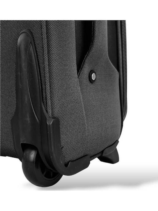 Куфар за ръчен багаж с разширение от плат 53x36x20 +5см Колекция Playbags Ps8033c Черен