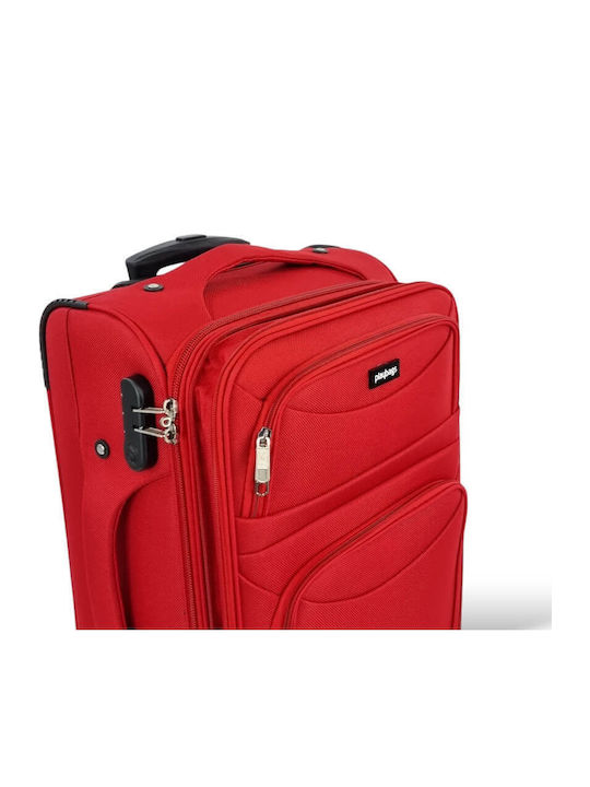 Cabin Suitcase Fabric Expansion 53x36x20 +5cm Playbags Collection Ps8033c Red