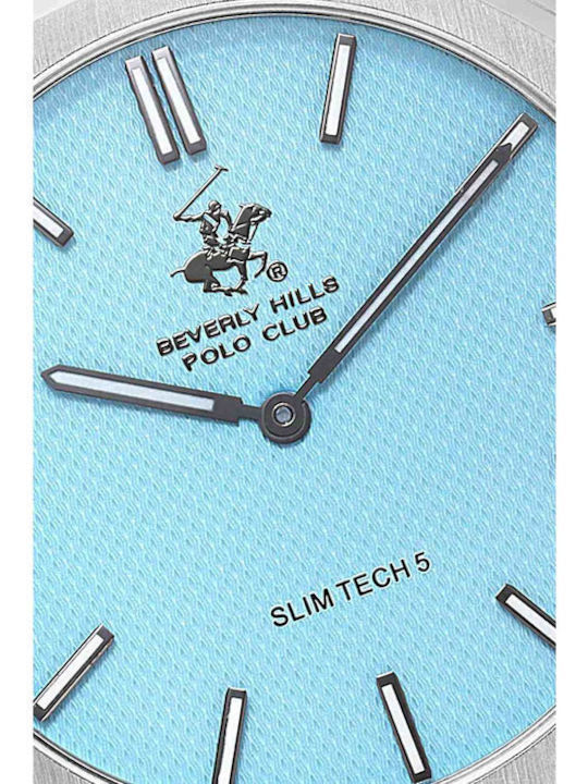 Beverly Hills Polo Club Men's Watch Battery with Brown Leather Strap