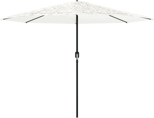 Runder Metall-Garten- und Terrassen-Sonnenschirm Weiß F2.47xY2.47m