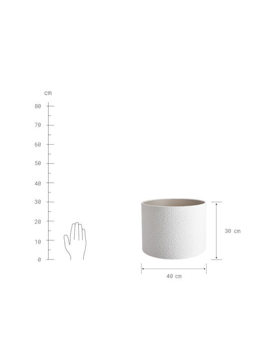 Butlers Round Lamp Shade White with Diameter 40cm