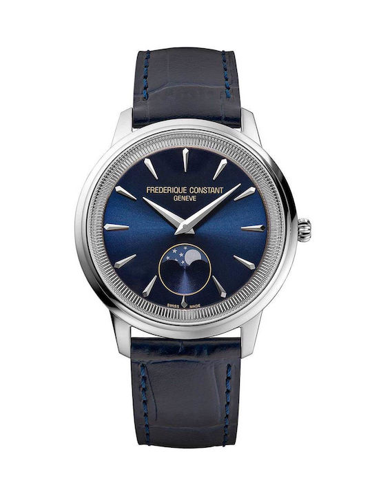 Frederique Constant Watch with Blue Leather Strap