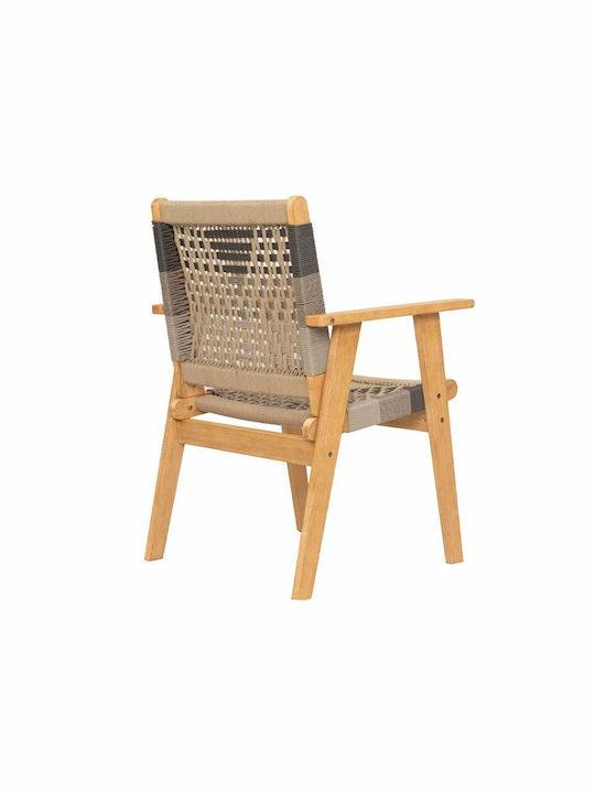 Liberta Gartenstühle Hölzernes Vega Mehrfarbig Natur 58x56x58cm