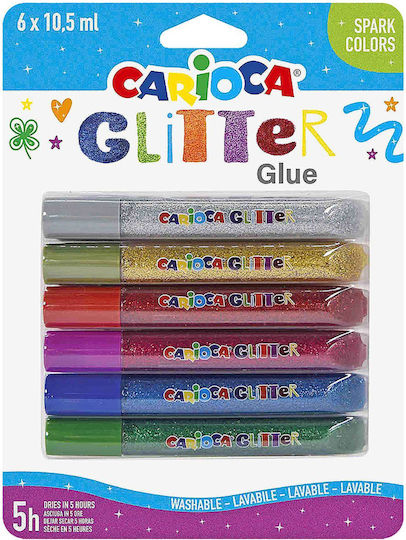 Κολα Glitter Classic Σετ=6τεμ Carioca 6×10.5ml Carioca 42110 – 96-619