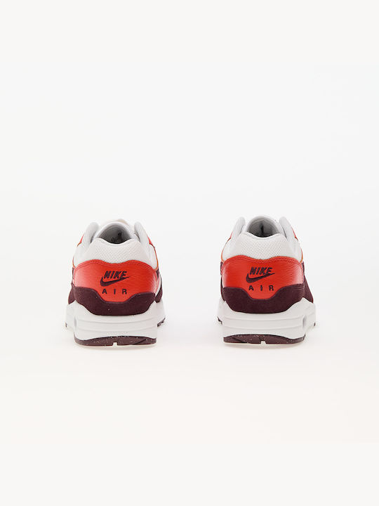Air Max 1 Sneakers Summit White / Burgundy Crush-picante Red