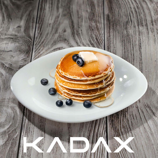 Kadax Чиния Плитко Квадрат Бял 20x21см