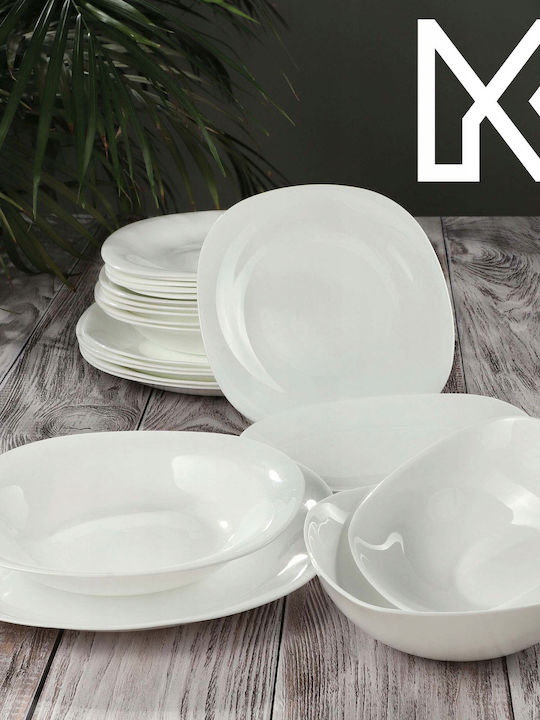 Kadax Teller Untiefe Platz Weiß 20x21cm 3Stück