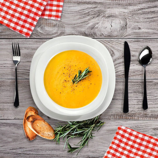 Kadax Teller Suppe Platz Weiß 23x23cm