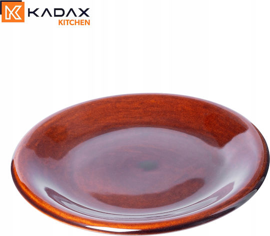 Kadax Teller Suppe Keramik Braun mit Durchmesser 19cm 6Stück