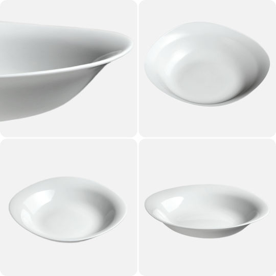 Kadax Teller Suppe Platz Weiß 23x23cm