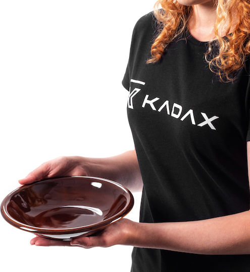 Kadax Πιάτο Βαθύ Κεραμικό Καφέ με Διάμετρο 23cm 4τμχ