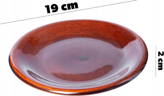 Kadax Plate Soup Ceramic Brown with Diameter 19cm 2pcs