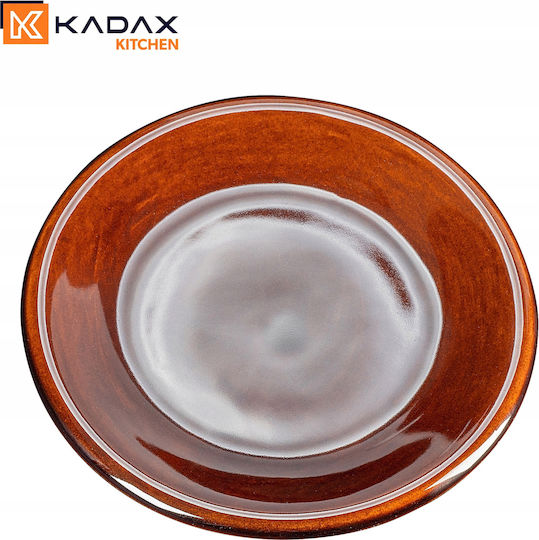 Kadax Plate Soup Ceramic Brown with Diameter 19cm 2pcs