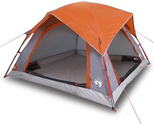 vidaXL Camping Tent Igloo Orange 3 Seasons for 4 People 218x218x135cm