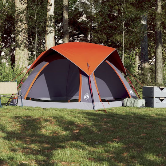 vidaXL Camping Tent Igloo Orange 3 Seasons for 4 People 218x218x135cm