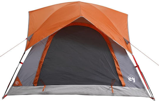 vidaXL Camping Tent Igloo Orange 3 Seasons for 4 People 218x218x135cm