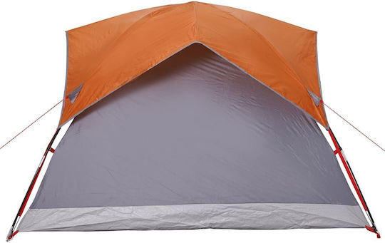 vidaXL Camping Tent Igloo Orange 3 Seasons for 4 People 218x218x135cm