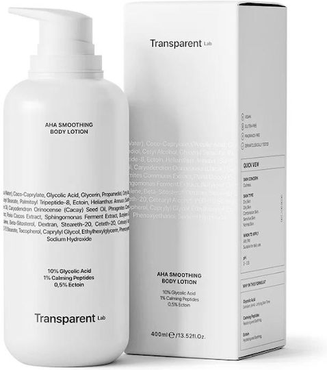 Transparent Lab Aha Smoothing Body Lotion Body Treatment Acids 400 Ml