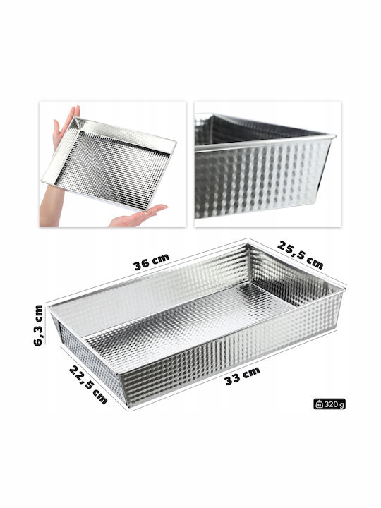 Kadax Ταψί Ορθογώνιο από Ανοξείδωτο Ατσάλι 25x36cm