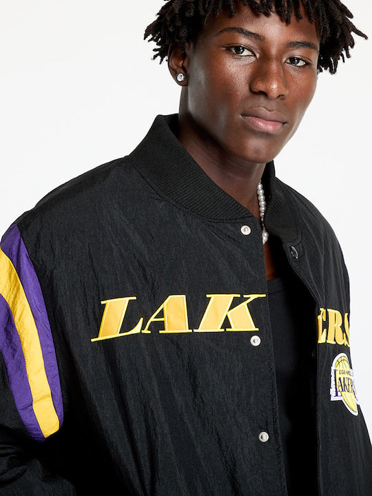 Los Angeles Lakers Nba Geci Barbati Bomber Negru Galben Canary