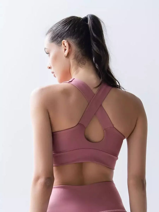 LISMINA BLOUSE SINGLE CROSSED SPOR BRA - PINK 251