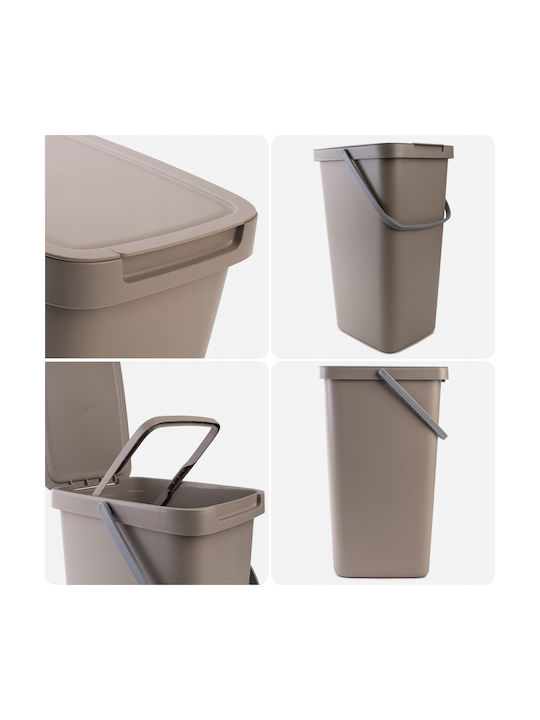 Kadax Abfalleimer Recycling Kunststoff Braun 25Es 1Stück