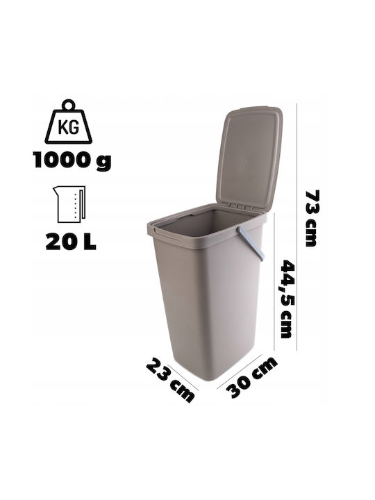 Kadax Abfalleimer Recycling Kunststoff Braun 20Es 1Stück