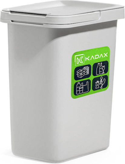 Kadax Waste Bin for Cabinet Plastic Grey 12lt