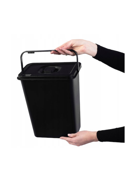 Kadax Coș de Gunoi Plastic Negru 10lt 1buc