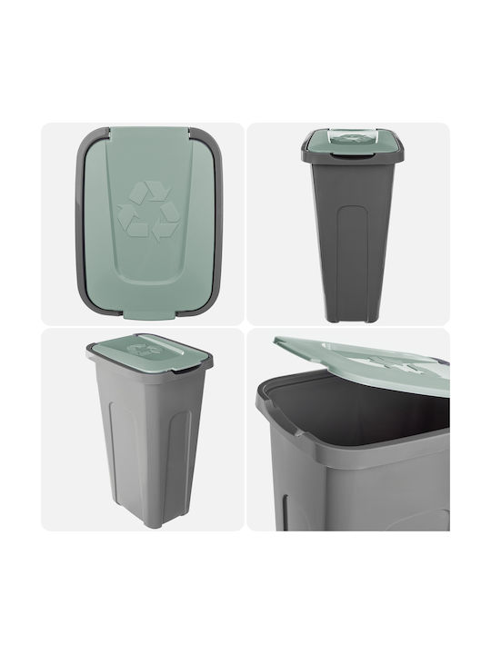 Kadax Waste Bin Waste Plastic Gray 30lt 1pcs