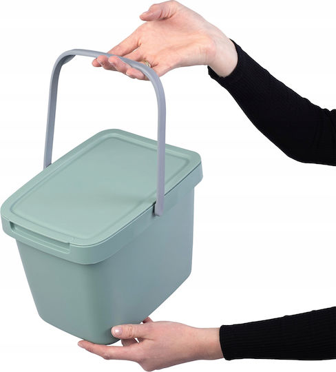 Kadax Coș de Gunoi Plastic Verde 6lt 1buc