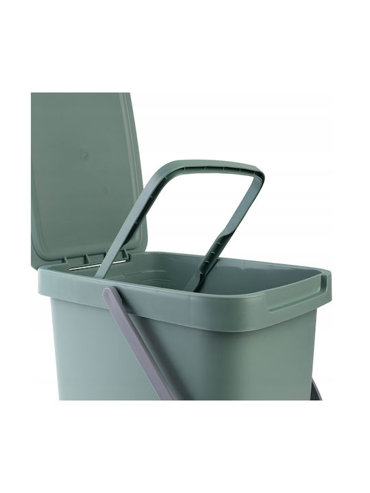 Kadax Coș de Reciclare Plastic Verde 25lt 1buc