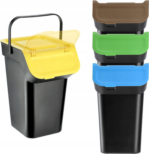 Kadax Coș de Gunoi Plastic Negru 25lt 1buc