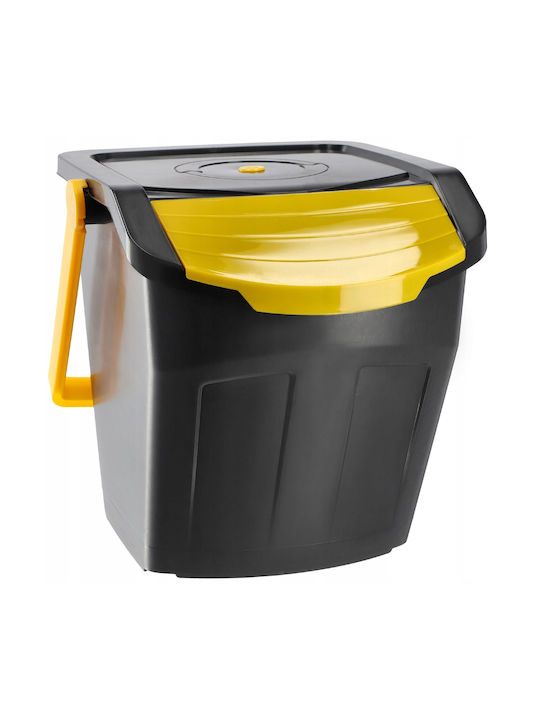 Kadax Abfalleimer Recycling Kunststoff Schwarz 25Es 1Stück