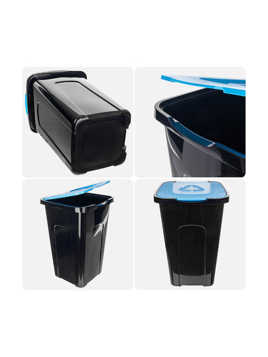 Kadax Coș de Gunoi Plastic Albastru 50lt 1buc