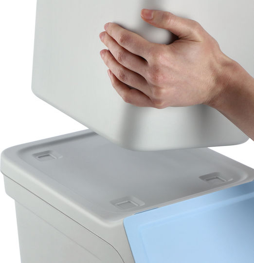 Kadax Coș de Reciclare Plastic Gri 25lt 1buc