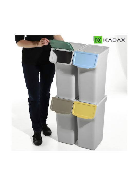 Kadax Abfalleimer Recycling Kunststoff Gray 25Es 1Stück